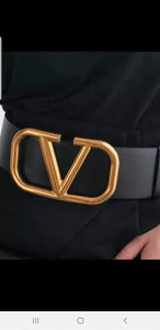 Fashion Black and red inside  leather VALENTINO BELT