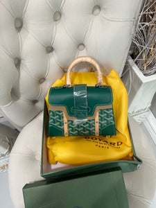 Leather green bag